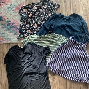 5 XL / XXL tees - old navy, Eddie Bauer
